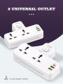LDNIO Power Strip 2 Port with 2 USB and 1 USB-C PD & QC3.0 E. 