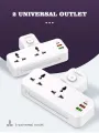 LDNIO SC-2311 20W 3-Port USB Charger HUB Extension Power Strip With 1 x 20W USB-C PD Power Delivery / 1x 18W USB QC3.0 / 1x USB-A & 2 Power Sockets with LED Touch Light. 