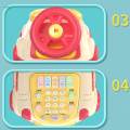 Baby Telephone Toy, Music Light Phone Toy, toddlers Steering Wheel Car,Children Phone Toy, Kids Musical Telephone Toys Car for Game, Education. 