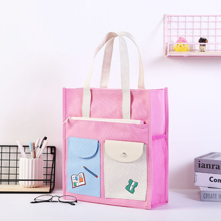 New%20PortableA4Document%20Pouch%20Men's%20and%20Women's%20Tuition%20Bag%20Large%20Zipper%20Art%20Make-up%20Bag%20Children's%20Homework%20Schoolbag%20-%20Image%207