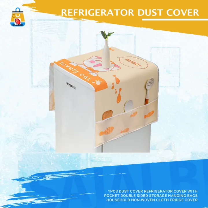 1PCS%20Dust%20Cover%20Refrigerator%20Cover%20with%20Pocket%20Double%20Sided%20Storage%20Hanging%20Bags%20Household%20Non-Woven%20Cloth%20Fridge%20Cover%20-%20Image%202