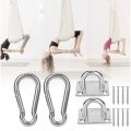2Pcs Stainless Square Heavy Duty Ceiling Hook Wall Mounted Hook For Yoga Swings Hammocks Bracket Hardware Tool.