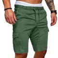 2023 Summer New Men's Casual Fashion Lace Up Shorts Elastic Waist Sports Shorts Men's Cargo Pants. 