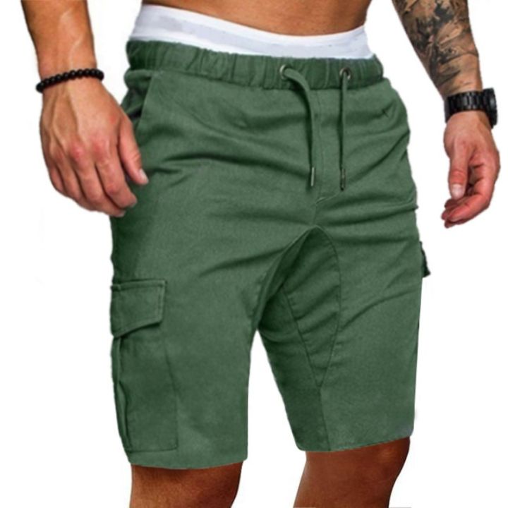 2023%20Summer%20New%20Men's%20Casual%20Fashion%20Lace%20Up%20Shorts%20Elastic%20Waist%20Sports%20Shorts%20Men's%20Cargo%20Pants%20-%20Image%206
