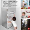 Self Adhesive Fridge Lock Latch System Baby Proof Refrigerator Lock for Kids Multi-Usage and Easy to Install Gray.