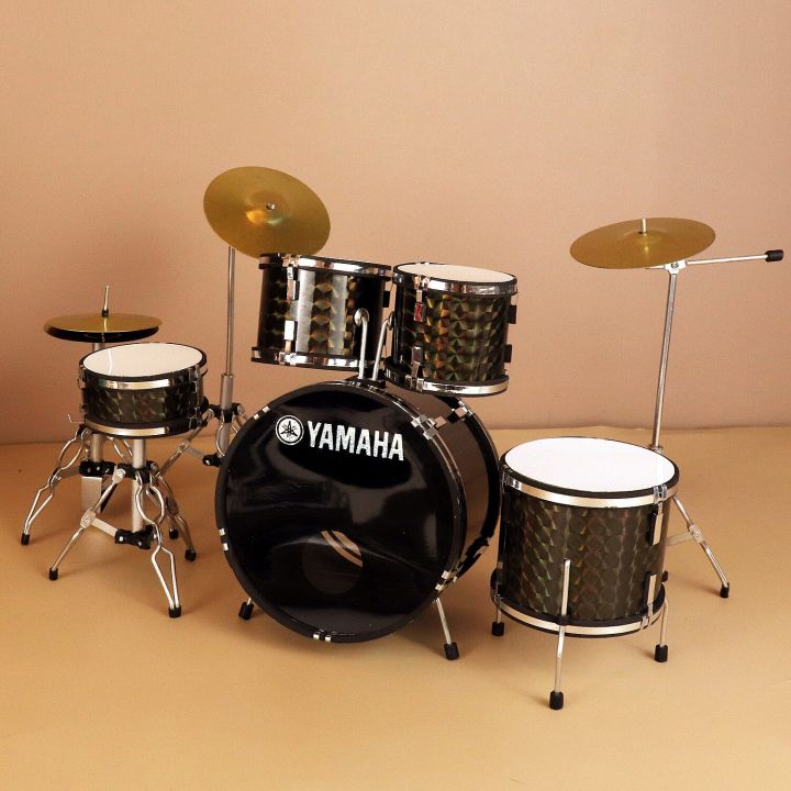 Miniature%20Drum%20Set%20Replica%20Mini%20Musical%20Instrument%20Model%20Action%20Figures%20Accessory%20Dollhouse%20Collection%20Home%20Display%20Decorative%20-%20Image%204