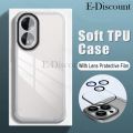New Phone Case For Honor X5 Plus 4G Cover Camera Protection Semi Transparent Soft Silicone Shockproof with Lens Protector Films for Honor X5 Plus Case.