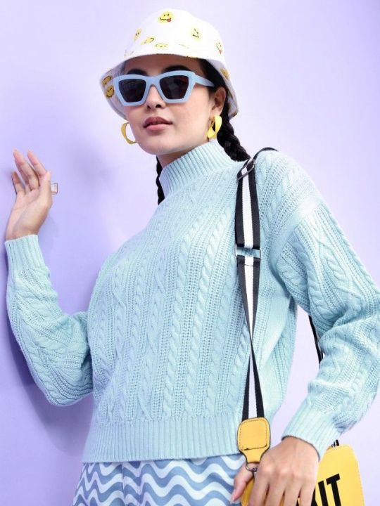 Pantoneclo%20Premium%20Women's%20Cable%20Design%20High%20Neck%20Sweater%20/%20Cardigan%20/%20Pullover%20-%20Image%203