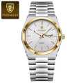 Pedagr Man Wristwatch Fashion Business Luminous Waterproof Date Week Men Clock Stainless Steel Casual Men's Quartz Watches.