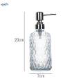 Clear Glass Hand Dish Soap Dispenser Empty for Countertop Kitchen Bathroom. 