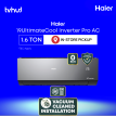 Haier 1.6 Ton UltimateCool T3 Inverter Pro AC (Hot & Cool) | UVC Pro Sterilization | Frost Self-Clean | Official Warranty.
