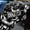 Low-price Buy Watches Male Hollow-out Design Calendar Waterproof Luminous Watches High-end Fashion Watches. 