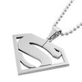 2pcs Classic Unisex Stainless Steel Superman Pendants Strand Punk Gift. 