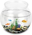 Plastic Round Aquarium Unbreakable Clear Desktop Fish Bowls for Small Fish. 