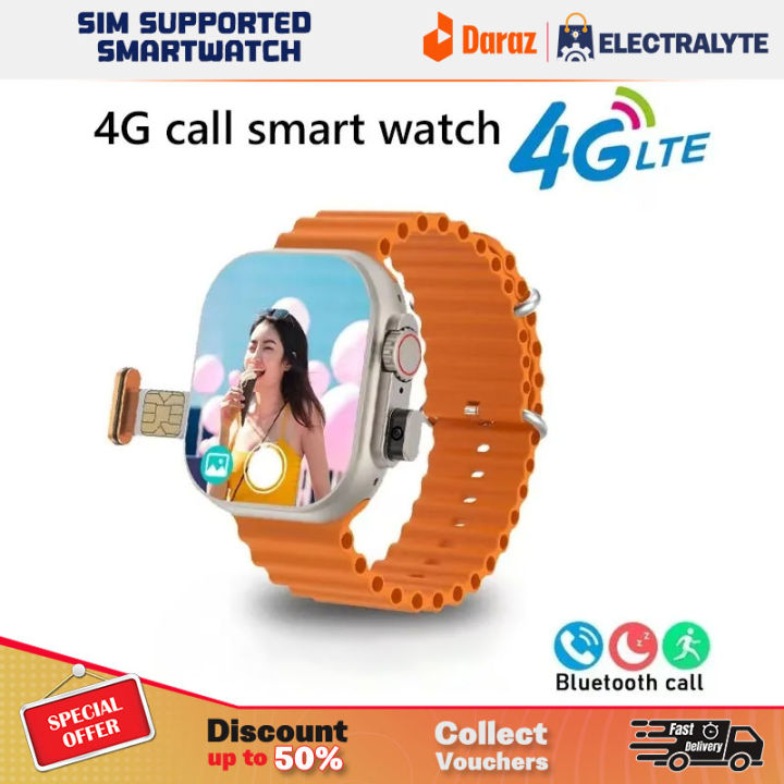Sim Add Smartwatch Sim Supported Smartwatch SIM-100 Camera 2.20inch Large Display Amoled ...