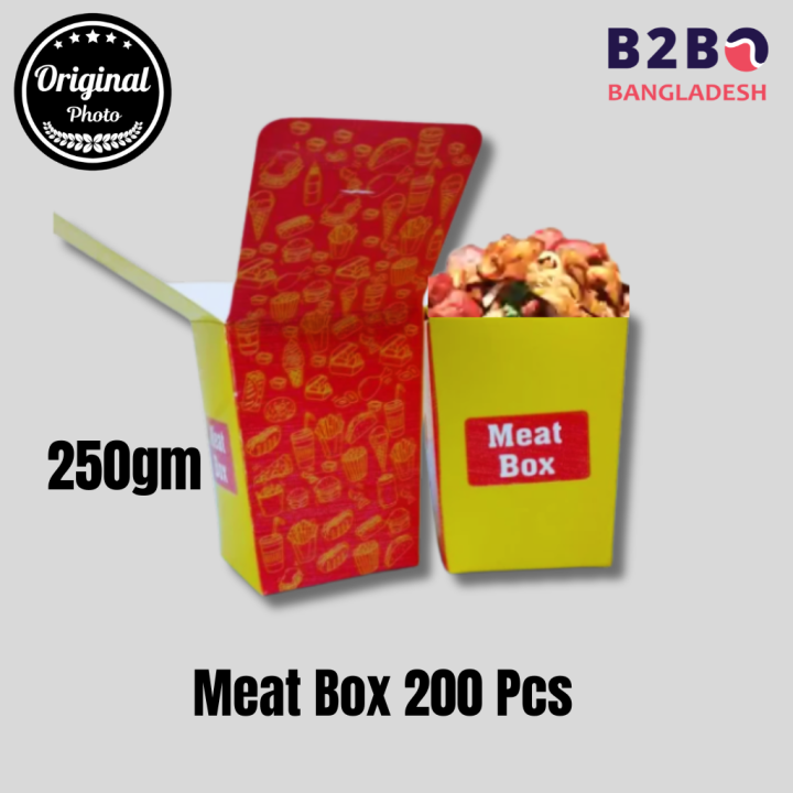 Mini Meat Box Readymade Meat Box (250gm) – Regular Size | Bulk Bundle 200 Pcs | Daraz ...