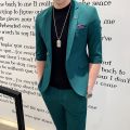 (Jackt+Pant)2021 Men Suits Half Sleeve Spring Summer Slim British Short Sleeve Blazer Coat Trend Male Designer Tuxedo 2 Pcs Set. 