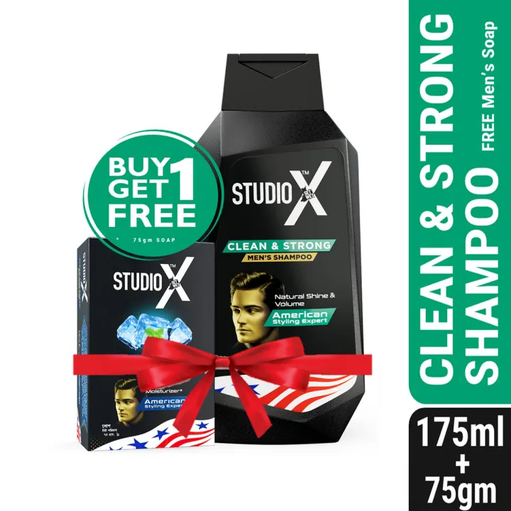 Studio X Clean & Strong Shampoo for Men 175ml (75gm Soap Free)