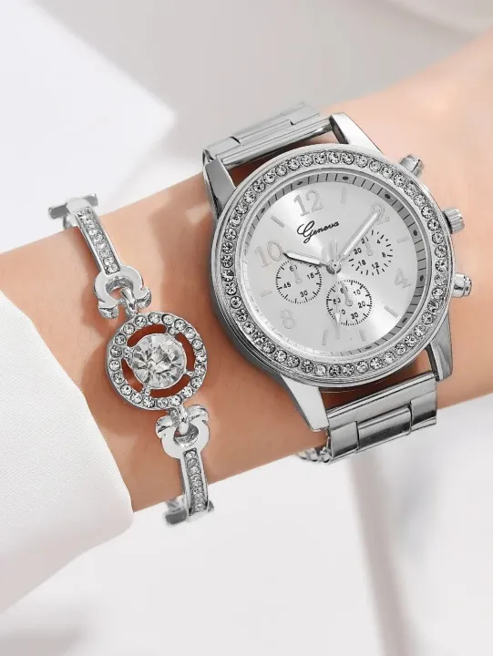5%20PCS%20Set%20Silver%20Luxury%20Watch%20Women%20Ring%20Necklace%20Earrings%20Rhinestone%20Fashion%20Wristwatch%20Female%20Casual%20Watches%20Bracelet%20Set%20-%20Image%202