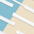 100/300Pcs Clear Individually Wrapped Boxed Drinking PP Straws Tea Drinks Straws.