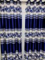 Curtain Porda Synthetic curtains Indian porda window protector 45*80 inch Deep blue and white art 4 kuchi curtain - Porda.