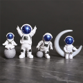 4 Pcs Astronaut Figure Statue Figurine Spaceman Sculpture Educational Toy Desktop Home Decoration Astronaut Model Blue.