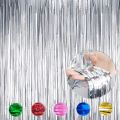 Foil Metallic Curtain Backdrop For Happy Birthday Party Decoration / Bridal Shower / Wedding / New Year / Background Decorations. 
