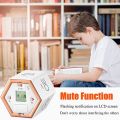 Hexagon Digital Clock Timer Magnetic Cubes Timer Kitchen Hexagon Flip Timer for Studying Cooking Exercising Easy To Use Magnetic Flip Focus-timer. 