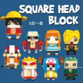 One Piece BrickHeadz Building Blocks Luffy Nami Chopper Sanji Zoro Usopp Ace Franky Brook Robin Brick Figure Toys For Kids Gift. 