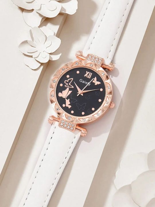LooKeo%20Mall%20Women's%20Butterfly%20Analog%20Wristwatch%20and%20Bracelet%20Set,%20Fashionable%20and%20Casual%20Watch,%20Gift%20for%20Her%20-%20Image%203