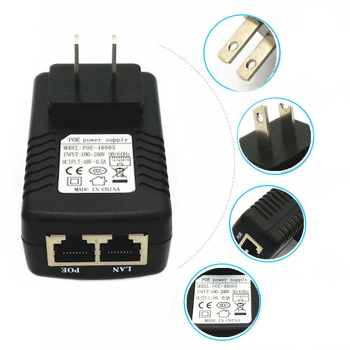 【FUPANG】Power Module Plug 48V 0.5A POE Power Adapter Injector Ethernet Adapter Ip for Phone Power Supply