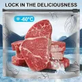 10 Pcs/Bag Aluminium Foil Bag Reusable Freezer Zip Lock Safe Large Capacity Fresh-keeping Lock Freezer Bag.