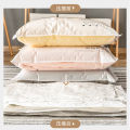 Vacuum compression milky white printed cotton quilt, dormitory storage vacuum bag, bedding, clothing, travel sorting, and puffing style.