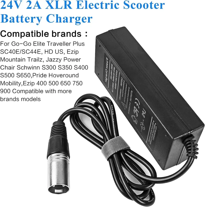 24V%203A%205A%20Battery%20Charger%20for%20Electric%20Scooter,%20Wheelchairs%20Jazzy%20Power%20Chair%20Pride%20Mobility%20Shoprider%20Drive%20Medical%20Bladez%20-%20Image%205