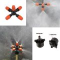 Five Way Misting Atomization Fogger Nozzle (1-Pc) with Half (1/2) inch to 6mm size Adapter Connector (1-Pc) for Easy Installation on Crop Field, Nursery and Vegetable Gardens.. 