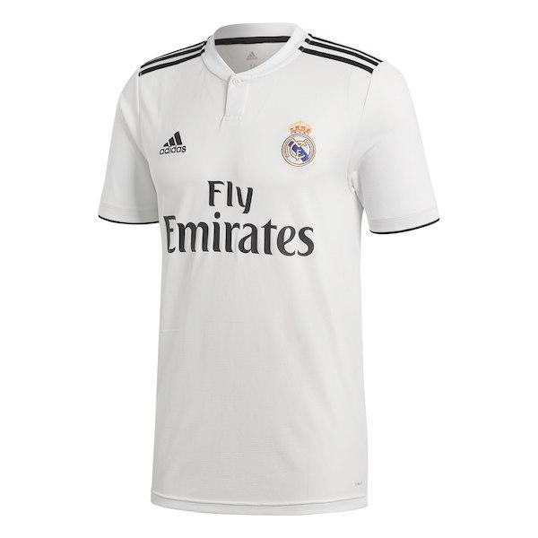 2018-19 Real Madrid Home Short Sleeve Jersey - Mesh Cotton -  White