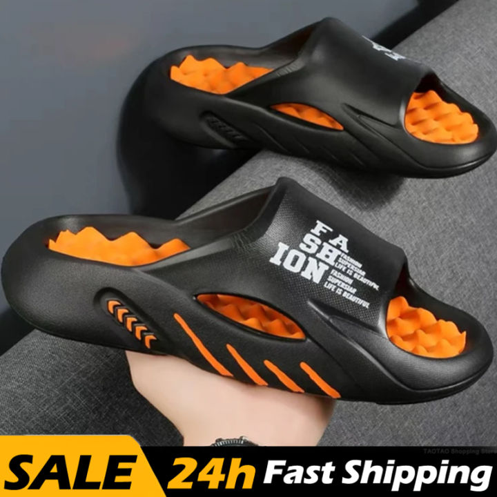 Big Size 47 Massage Slippers For Men Women Sandals Summer Slippers Indoor Shoes Soft Home Slides Beach Shoes Man Male Flip Flops
