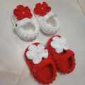 Tow pair Newborn Baby Knit Woolen Sock Infant Girls Crochet Toddler Crib Shoes - Baby Shoes Girls. 