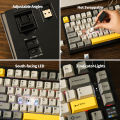 Ajazz AK820 Pro 75% Gasket-mounted Bluetooth 5.1/2.4G Wireless/Type-C Wired Mechanical Keyboard with TFT Screen for Mac/Win. 