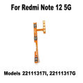Redmi Note 12 12 Pro 4G 5G power on / off Switch Button Side Volume Up Down Buttons Flex Cable Replacement Parts. 