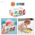 Baby Tissue Box, Sensory Pull Along Infant Tissue Box, Preschool Learning Silky Tissues Busy Pull Tissues Sensory Toy for High Contrast Toy.
