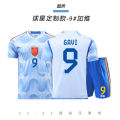 2022 World Cup Spain national team home and away jersey edro football form print. 