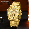 SANDA Simple Multi pointer Workplace Business Personalized Quartz Watch Successful Men's Watch SD3266-4. 
