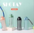 660ml BPA-Free Frosted SHOTAY Water Bottle – Leak-Proof Flip Cap & Sipper | Reusable & Unbreakable Bottle for Office, Gym, School & Outdoor Use (Blue, Green, Pink, Ash).