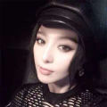Bingbing Fan Ye with the new autumn PU leather simple beret painter hat solid color leather octagonal hat female.