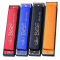 24 Hole Harmonica Key of C Mouth Metal Organ for Beginners multicolor 1 pcs. 