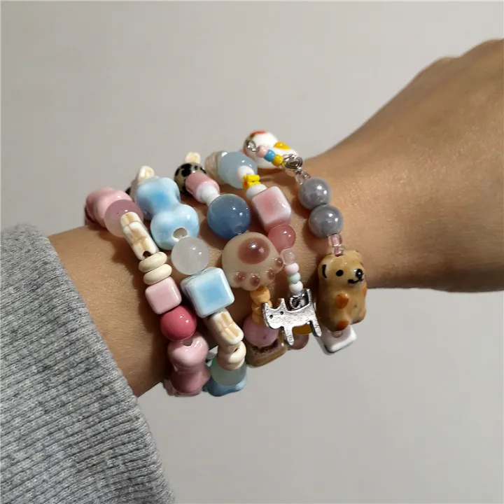 Kpop%20Harajuku%20Aesthetic%20Butterfly%20Love%20Star%20Ceramic%20Glass%20Acrylic%20Beaded%20Bracelet%20Girl%202000s%20EMO%20Charm%20Jewelry%20Y2K%20Accessories%20-%20Image%202