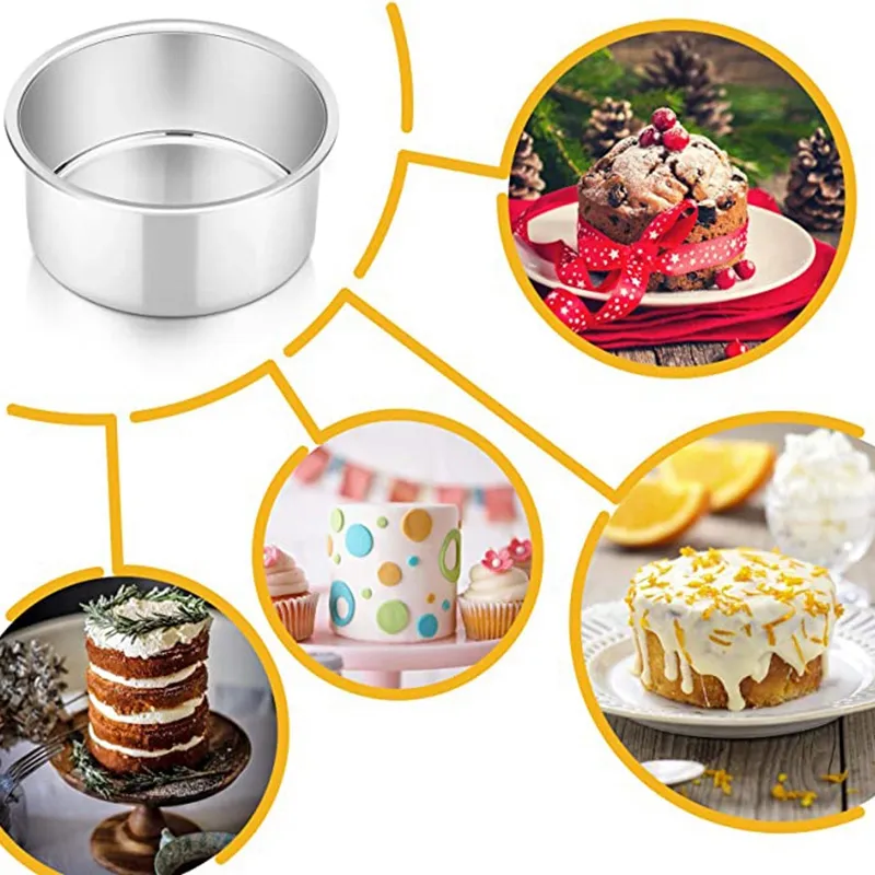Inch Small Cake Pan Set of 8, Baking Round Cake Pans Tins