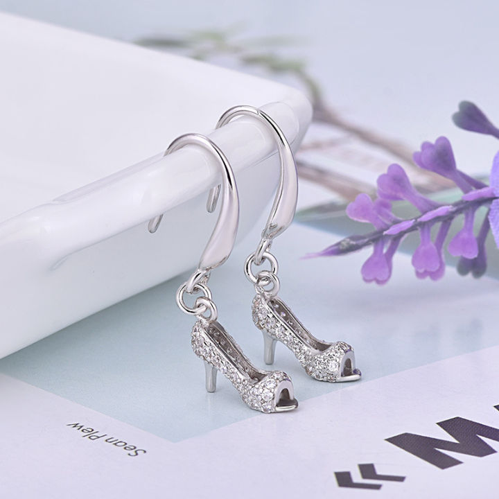 New Korean Earrings High Heels Diamond Earrings Accessories Uniquely shaped studs