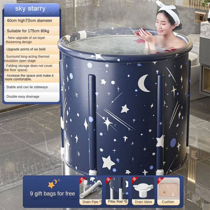LIVIKING® Ice Bath + Foldable Bathtub Adult [120 Cm - 2-in-1 Comfort